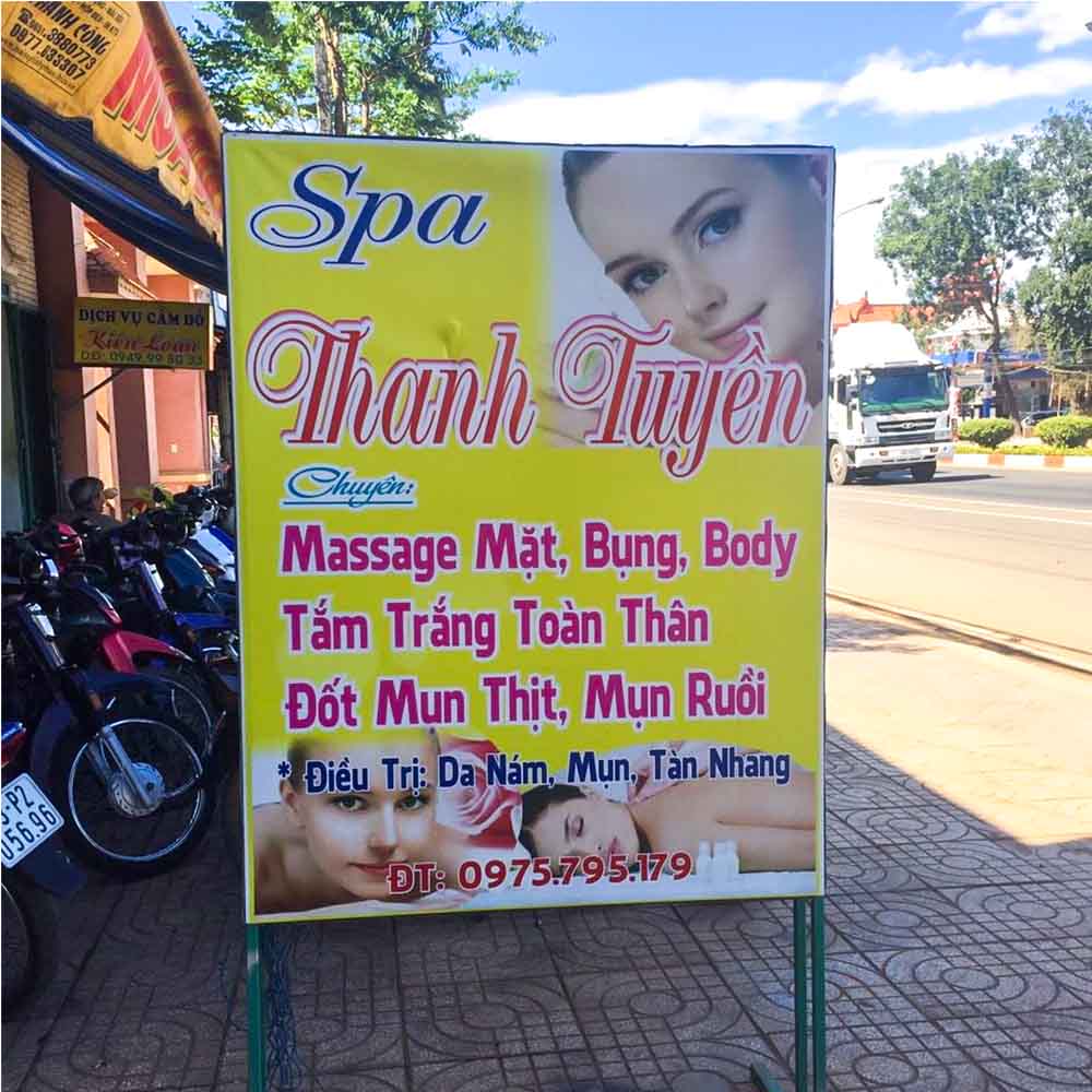 Bảng Hiệu Spa Đứng - Mẫu Mới